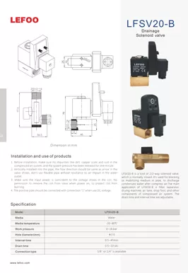 Válvula solenoide de drenaje LFSV20-B
