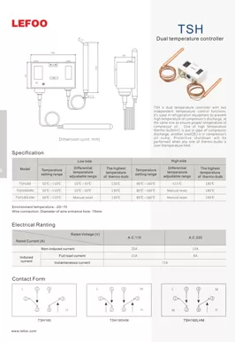 Controlador de temperatura dual TSH