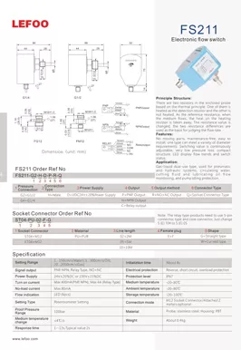 Interruptor de flujo electrónico FS211