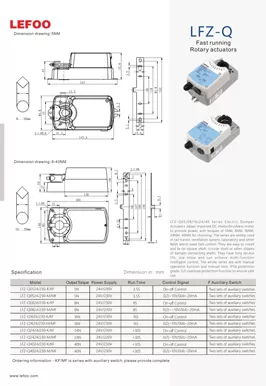 Actuadores rotativos de funcionamiento rápido LFZ-Q