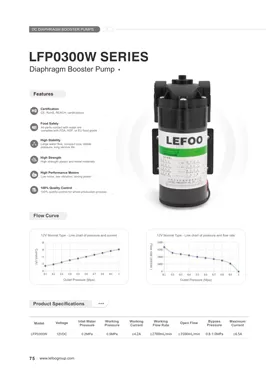 LEFOO 12V 300GPD LFP0300W