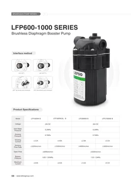 Serie sin escobillas LEFOO 24V 600-1000GPD