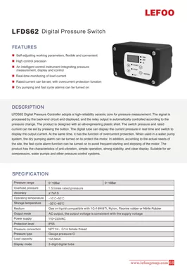LEFOO LFDS62 Interruptor de presión digital