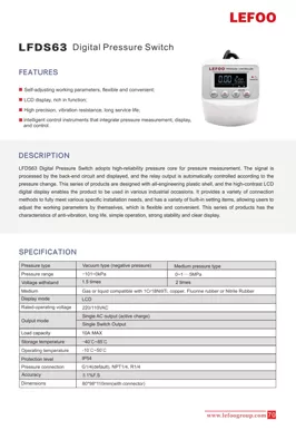 LEFOO LFDS63 Interruptor de presión digital