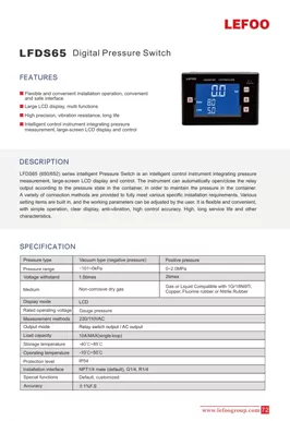 LEFOO LFDS65 Interruptor de presión digital