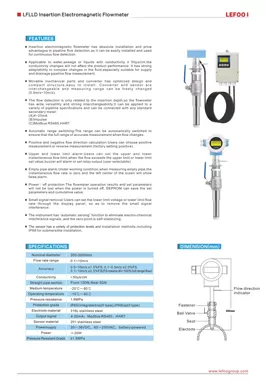 Caudalímetro electromagnético de inserción LEFOO LFLLD