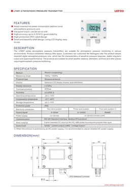 LEFOO LFM57 Transmisor de presión atmosférica