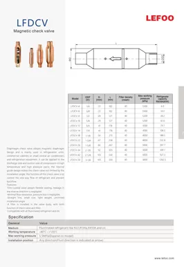 Válvula de retención magnética LFDCV
