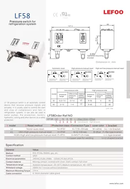 Interruptor de presión del sistema de refrigeración LF58